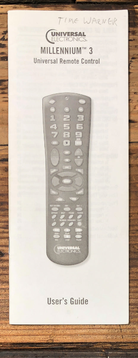 Universal Electronics Millenium 3 Remote Control Owners / User Manual *Original*