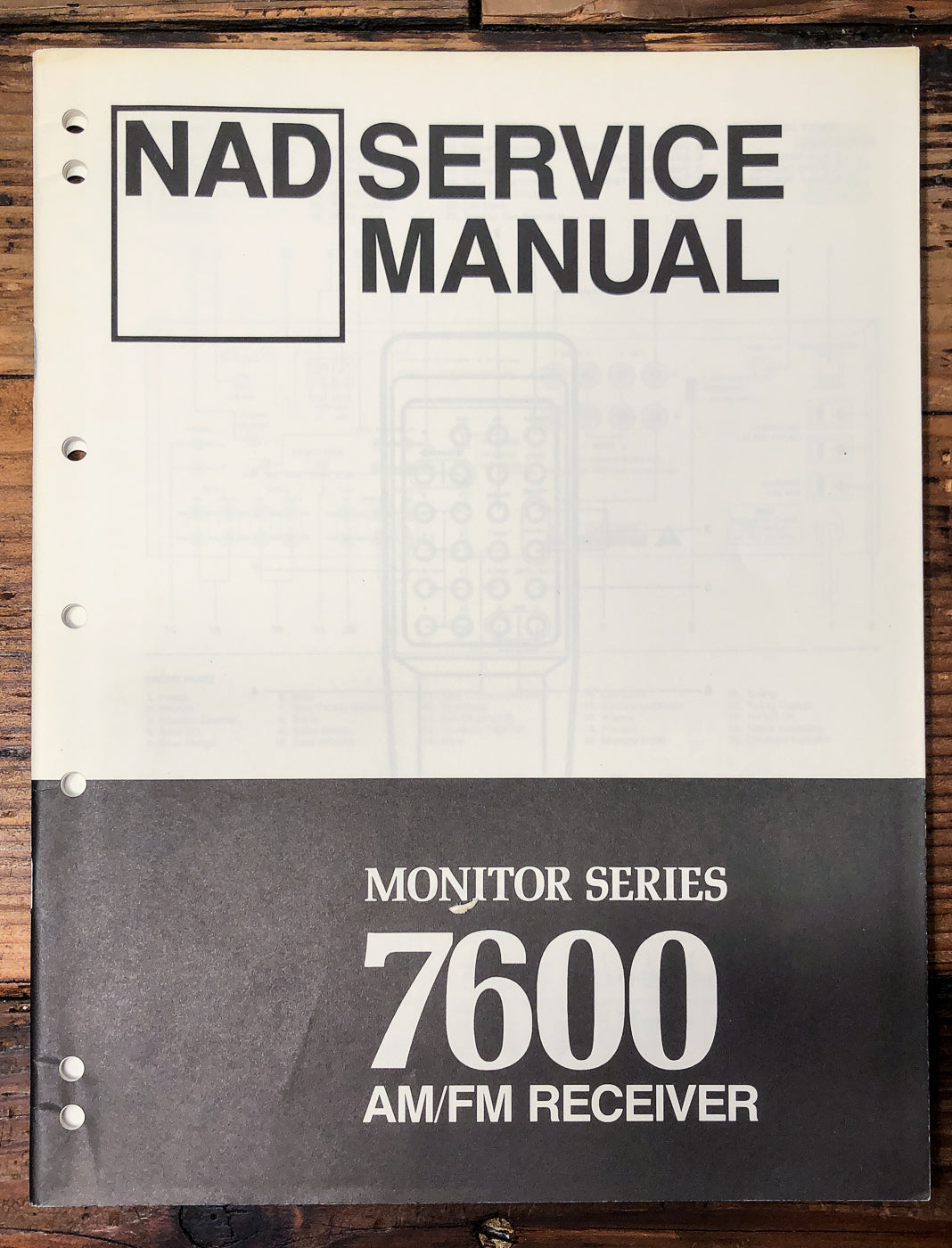 NAD Model 7600 Receiver Service Manual *Original*