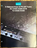 Sansui AU-G55X -G33X -G11X TU-D55X -D33X  7pg Dealer Brochure  *Original*