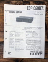 Sony CDP-C601ES CD Player  Service Manual *Original*