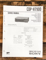 Sony CDP-H7900 CD Player  Service Manual *Original*