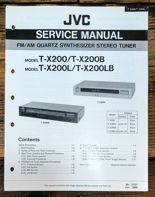JVC T-X200 T-X200B Tuner Service Manual *Original*