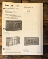 Philco H348LPC H357 LPN H368 LLK Console Stereo  Service Manual *Original*