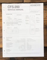 Kenwood CFS-200 Speaker  Service Manual *Original*