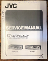 JVC KD-A33 Cassette  Service Manual *Original*