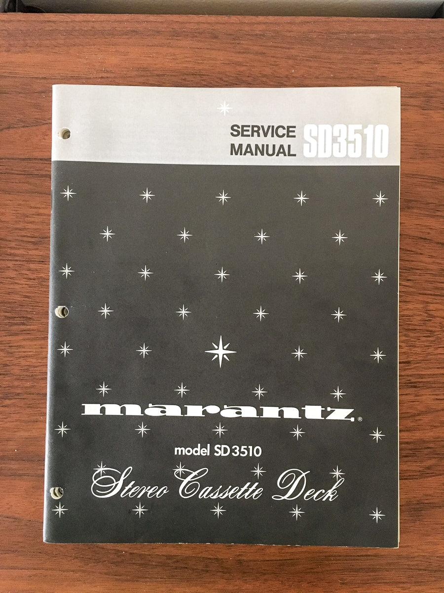 Marantz SD-3510 Cassette Deck Service Manual *Original*