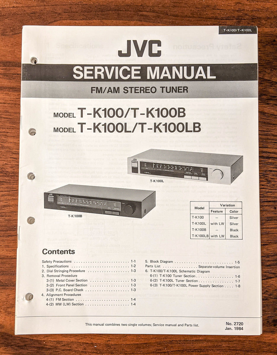JVC TA-K100 T-K100B T-K100L T-K100LB  Service Manual *Original*