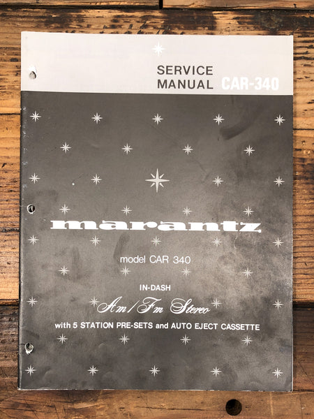 Marantz CAR-340 Car Radio  Service Manual *Original*