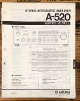 Yamaha A-520 Amplifier  Service Manual *Original*