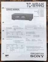 Sony TC-WR445 Cassette  Service Manual *Original*