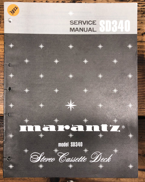 Marantz SD340 SD-340 Cassette  Service Manual *Original*