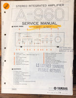 Yamaha A-960 Amplifier  Service Manual *Original*