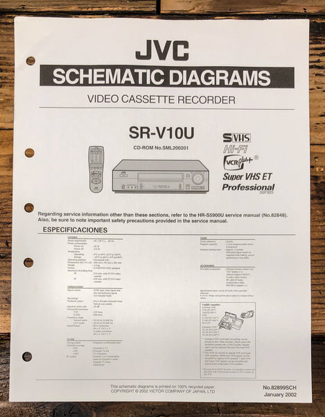 JVC SR-V10U VCR Service Manual *Original*