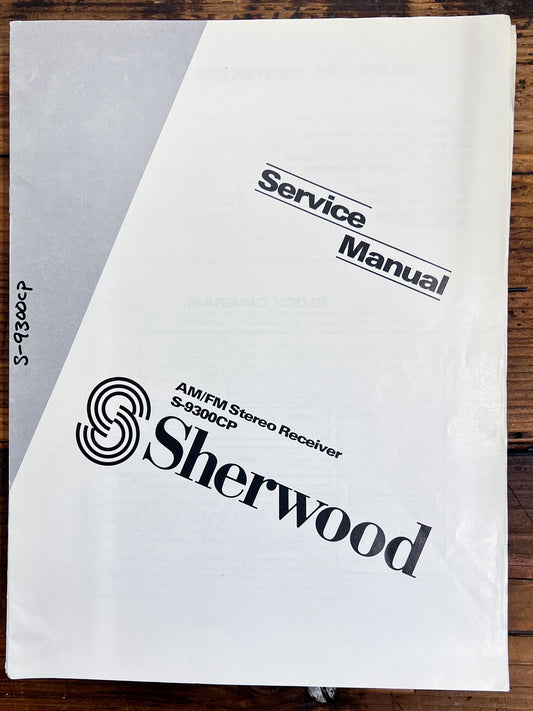 Sherwood S-9300CP Receiver  Service Manual *Original*