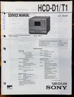 Sony HCD-D1 HCD-T1 Stereo  Service Manual *Original*