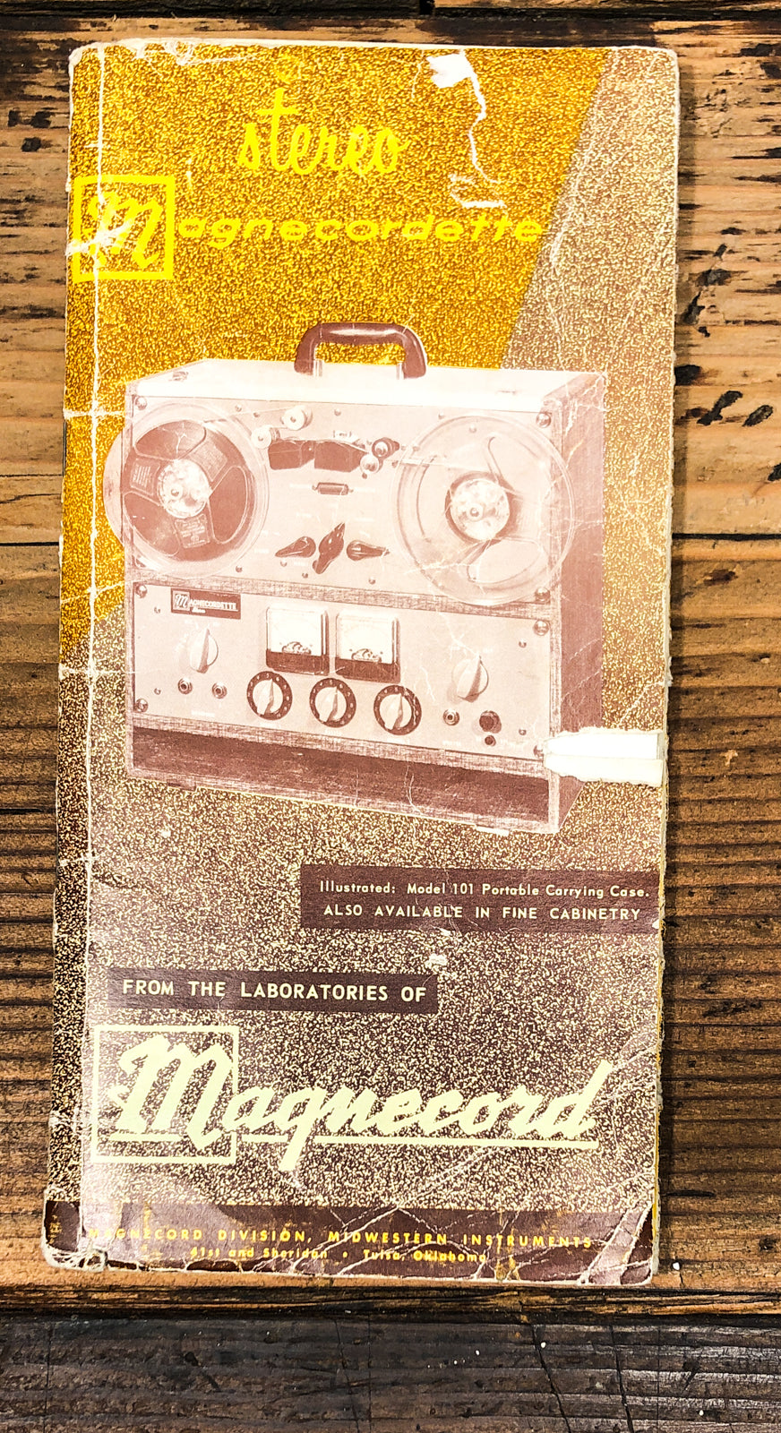 Magnecord Magnecordette  Tape Recorder Schematic & Owners / User Manual *Orig*