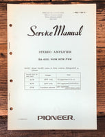 Pioneer SA-600 Amplifier Service Manual *Original*