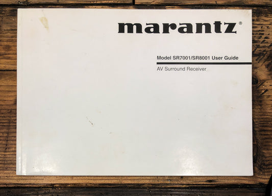 Marantz SR7001 SR8001 SR-7001 SR-8001 Receiver  Owner / User Manual *Original*