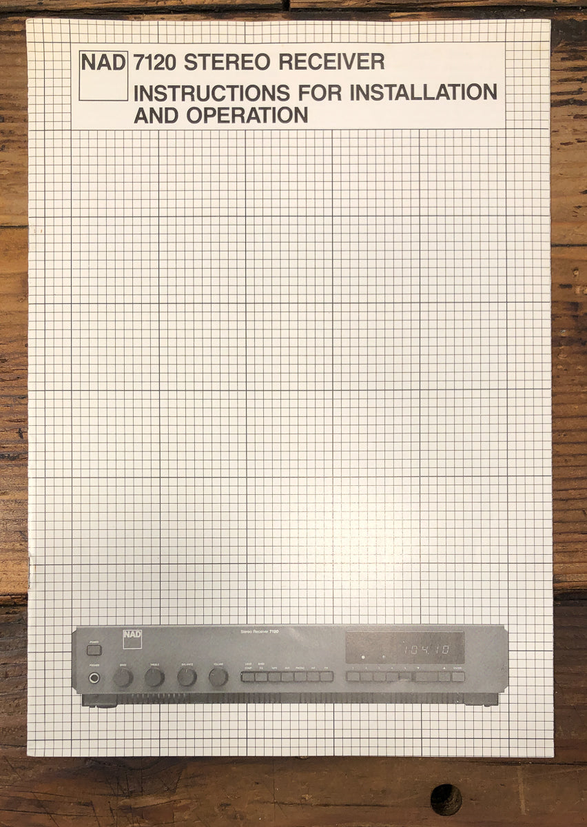 NAD Model 7120 Receiver Owners / User Manual *Original*