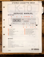 Yamaha K-10 Cassette  Service Manual *Original*