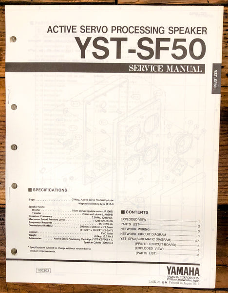 Yamaha YST-SF50 Speaker  Service Manual *Original*
