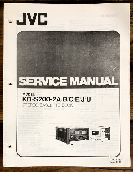 JVC KD-S200-2A KD-S200 Cassette  Service Manual *Original*