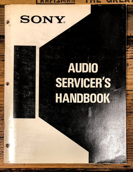 Sony Audio Servicer's Handbook 1979 43 Pages  Service Manual *Original*
