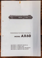 Akai AX60 AX-60 Synthesizer  Service Manual *Original*