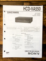 Sony HCD-VA550 Receiver  Service Manual *Original*