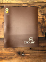 Crown PRO-700 Series Recorder / Reproducer Owner and Service Manual  *Original*