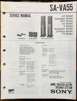 Sony SA-V55 Home Theater  Service Manual *Original*