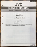 JVC UX-C7 Stereo Sup. Service Manual *Original*