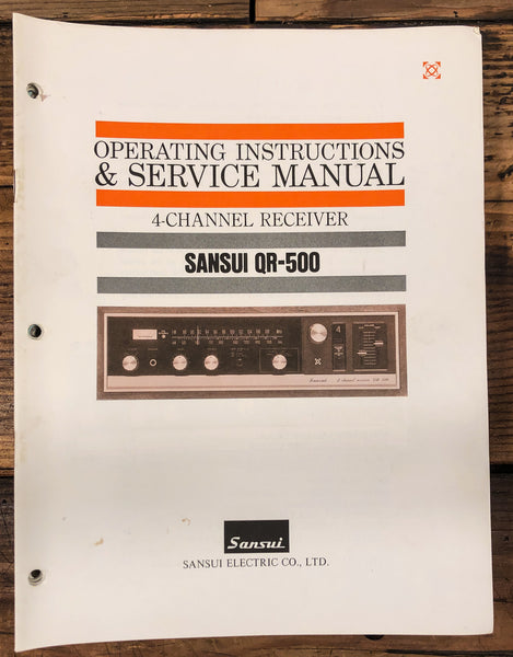 Sansui QR-500 Receiver Owner &  Service Manual *Original*