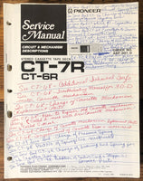 Pioneer CT-6R CT-7R Cassette  Service Manual *Original*
