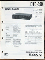 Sony DTC-690 DAT Tape Deck  Service Manual *Original*