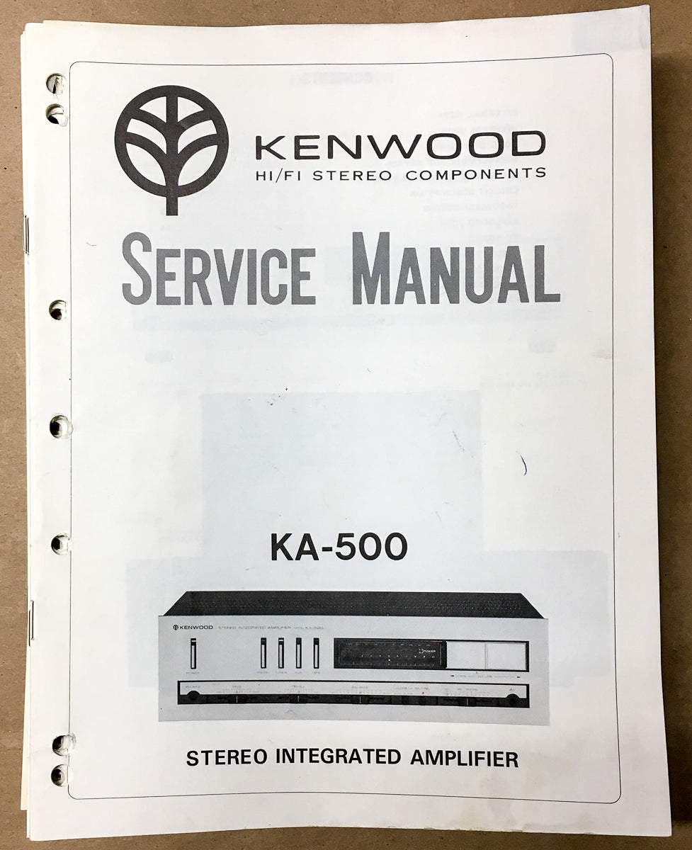 Kenwood KA-500 Amplifier Service Manual *Original*