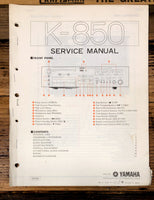 Yamaha K-850 Cassette  Service Manual *Original*