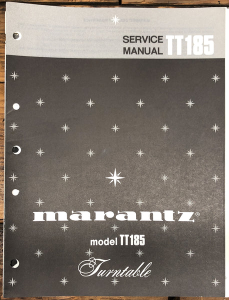 Marantz TT185 TT-185 Record Player / Turntable  Service Manual *Original*