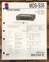 Sony MDS-S35 MD Player Service Manual *Original*