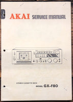 Akai GX-F80 Cassette  Service Manual *Original*