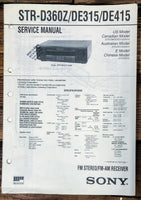 Sony STR-D360Z -DE315 -DE415 Receiver  Service Manual *Original*