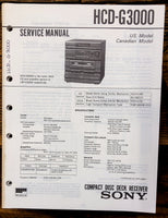 Sony HCD-G3000 Receiver  Service Manual *Original*