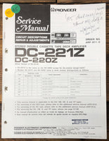 Pioneer DC-221Z DC-220Z Stereo  Service Manual *Original*