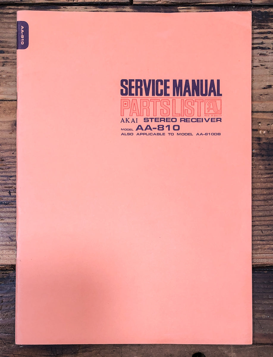 Akai AA-810 Receiver Service Manual *Original*
