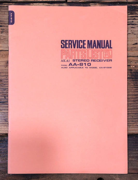 Akai AA-810 Receiver Service Manual *Original*