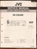 JVC RX-518 VBK Receiver  Service Manual *Original*