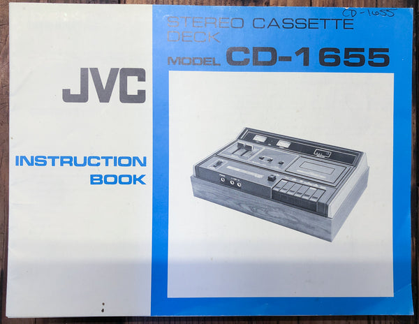 JVC CD-1655 Cassette  Owner / User Manual *Original*