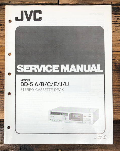 JVC DD-5 Cassette  Service Manual *Original*
