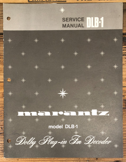 Marantz DLB-1 Dolby Decoder Service Manual *Original*