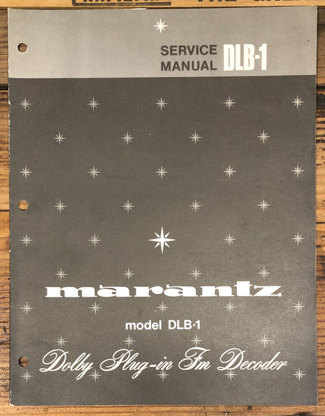 Marantz DLB-1 Dolby Decoder Service Manual *Original*